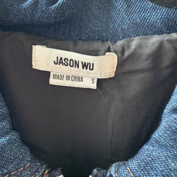 Jason Wu Collared Tweed Denim Mini Belted Dress Womens Size S - Picture 3 of 3